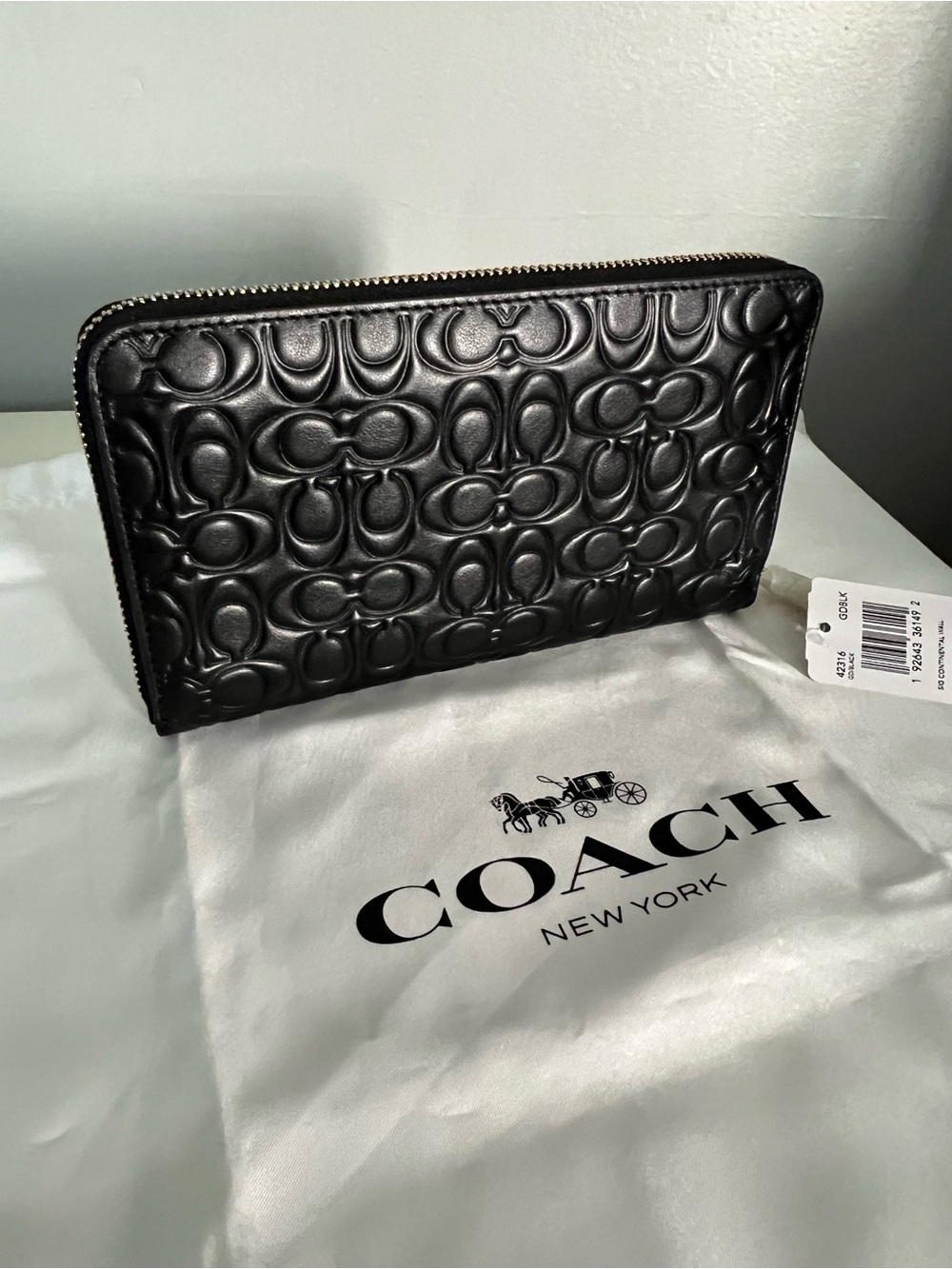 Coach Continental Wallet In Signature Leather - Picture 7 of 10